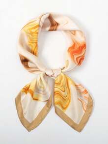 1条70厘米印花方巾头巾，沙滩/假日适用 - 彩色 - 查看 4