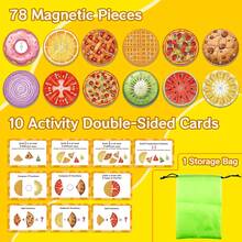 Set Ubin dan Lingkaran Pecahan Magnetik, Berbentuk Batang, Puzzle Edukasi Pecahan Magnetik, Alat Bantu Matematika Montessori, Permainan Belajar Pecahan yang Cocok untuk Kelas Sekolah Dasar dan Pendidikan di Rumah - MultiWarna - View 8
