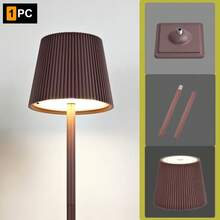 LED現代觸控檯燈，1800mAh可充電鋰電池，三色可調光，適用於各種房間的氛圍裝飾照明，室內外理想的智能照明裝飾 - 彩色 - 查看 11