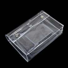 1个大容量透明铅笔盒，简约笔袋化妆包，多功能文具办公用品 - 彩色 - 查看 1