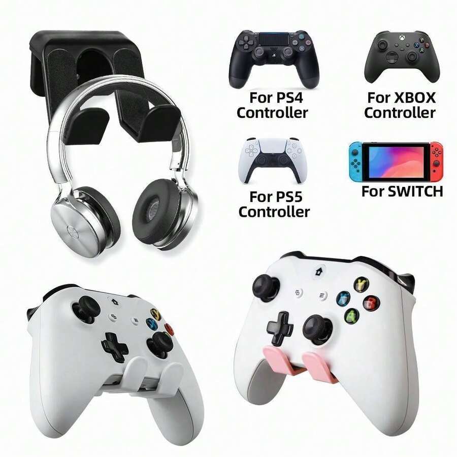 Multifunctional Hook For PS/X/Switch /, Adhesive/Screw Fixed, Bare Packaging, Versatile Hanging Solution