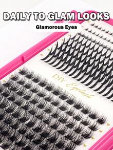 448pcs Individual False Eyelashes, Eyelash Book, Cluster False Eyelashes, DIY Home Eyelash Extension, Cluster False Eyelashes, Individual False Eyelashes, False Eyelashes, Russian Lash Extensions Kit Spikes Lash Individuals Volume Eyelash Clusters D-Curly Lash Clusters Kit 8-16MM DIY Eyelash Extensions,4 Styles Lash Clusters Spike Lashes Individual Lash Clusters,Multi-Type Natural Look,120DReusable Individual Segmented False Eyelashes Wispy&Ultra Soft DIY Eyelash Extension At Home - D - Xem 7