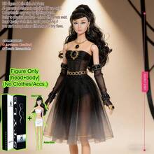 12.6in 1/6 BJD/MJD Supermodel Doll,12-Joint Articulated Multi-Poseable Figurine,Ball-Jointed Collectible,Realistic Skin,Fluffy Hair,Desktop Decoration,Collection Souvenir,No Clothing - DollOnlyNoAttire - View 23