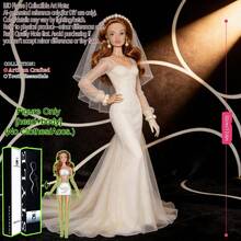 12.6英寸 1/6比例 12关节可动BJD/MJD娃娃，球形关节超模手办，精致五官，蓬松秀发，收藏展示，桌面摆件，节日纪念品，不含服装 - 只有娃娃,沒有衣服 - 查看 11