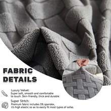 1pc Universal Solid Color Woven Sofa Slipcover, Suitable For All Seasons, Removable And Washable, Dust-Proof, Non-Slip, Wrinkle-Resistant, Easy To Clean, Odorless, Pet-Friendly Sofa Protector - Dark Grey - View 11