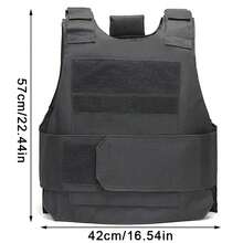 Anti Stab Vest Body Armour Anti-Knifed Security Stab Proof Vest Bulletproof - 黑色 - 查看 3