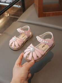 2026夏季新款女婴软底时尚凉鞋，防滑公主鞋（1双装） - 粉色 - 查看 1