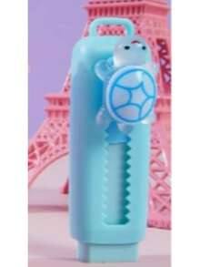 Creative Turtle Shaped Sliding Eraser, Retractable Design For Painting And Writing - Durable PP Material - Multicolor - View 13