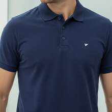 Voker Men's Premium UV Protection Polo Shirt - 藏蓝色 - 查看 1