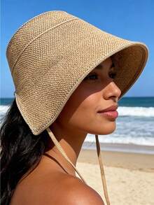 Mũ rơm vành rộng chống nắng cho nữ, mũ chống nắng khoét lỗ mùa xuân hè, mũ xô kiểu Bohemian, mũ chống nắng vành rộng dễ thương kiểu retro buộc dây, mũ len thoáng khí vành rộng kiểu ngư dân. Chống nắng, đa năng và thời trang, thích hợp cho mua sắm, đi chơi, du lịch nghỉ dưỡng, đi làm, dã ngoại, bãi biển, trại hè và các bữa tiệc. Hoàn hảo cho các dịp lễ, sinh nhật, quà tặng cho phù dâu trong đám cưới. - Nhiều màu - Xem 3