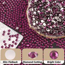 0,2cm/0,3cm/0,4cm/0,5cm Piedras de imitación de diamante de resina con fondo plano para decorar tazas, juguetes, manualidades DIY, zapatos, ropa - Uva morada A22 - Ver 5