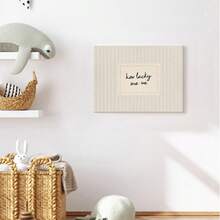 1 tấm tranh canvas kẻ sọc màu xám "Chúng ta thật may mắn", tranh nghệ thuật tối giản treo tường, phù hợp cho căn hộ, phòng khách, phòng ngủ, trang trí nhà hiện đại, trang trí tường, phòng trẻ em. - Nhiều màu - Xem 9