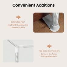 LYNICESHOP Canopy Bed Frame 2x2m Sturdy Stainless Steel 4-Poster Frame With Base Feet Easy Install Metal Bed Net Stand For Queen/King Size Modern Silver Bed Canopy Poles For Mosquito Net & Decor - Bạc - Xem 11