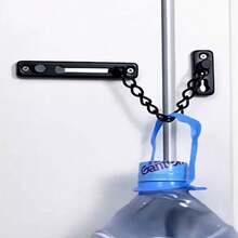 1件装重型304不锈钢门链锁，带弹簧式防盗螺栓 - 抛光螺栓螺丝配件，保护您的家 - A - 查看 2