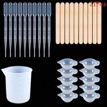 SMI Fine Bộ dụng cụ đúc nhựa Epoxy 40 món (31 chi tiết) bao gồm cốc đong 30ml, ống nhỏ giọt nhựa, que gỗ, cốc trộn. Bộ dụng cụ tự làm nhựa epoxy cho người mới bắt đầu. Bộ dụng cụ đúc nhựa Epoxy UV bao gồm cốc đong và ống nhỏ giọt, dùng để tự làm đồ trang sức. - Nhiều màu - Xem 11