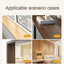 1 Cuộn Giấy Dán Tường Vân Gỗ Óc Chó Thời Trung Cổ, Kích Thước 21.65 X 393.70 Inch, Chống Thấm Nước, Giấy Dán Vân Gỗ Có Thể Tháo Rời, Dùng Cho Mặt Bàn, Bàn Làm Việc, Tủ Và Đồ Nội Thất. - Hình dán tường gỗ óc chó đen - Xem 12