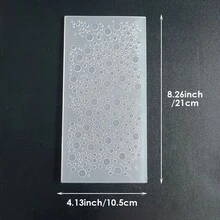 Bìa đựng tài liệu bằng nhựa dập nổi 2D, thích hợp để trang trí thiệp giấy DIY, sổ lưu niệm, trứng Phục Sinh, tường gạch hình trái tim, nốt nhạc, trang trí lễ hội. - trắng - Xem 46