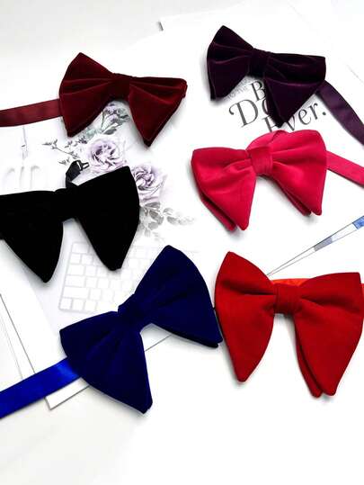 可调节预系领结 | 天鹅绒材质，适用于婚礼、舞会及正式场合