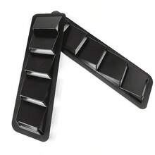 2x Universal Car Hood Vent Louver Scoop Cover Air Flow Intake Cooling Panel Trim - default - View 7