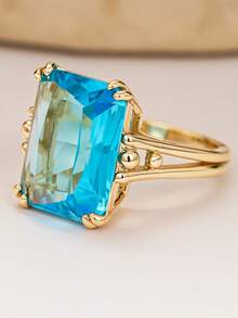 1pc Women's Charming Cubic Zirconia Ring, Suitable For Wedding, Engagement, Valentine's Day, Party Gift - 6# - View 5