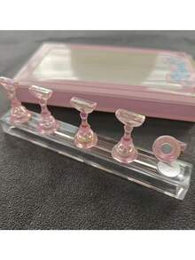 一套粉色指甲油展示架，磁性美甲练习架，亚克力美甲沙龙设备及装饰，适合初学者美甲展示和练习 - 粉色 - 查看 25