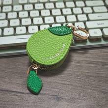 CHARM INFINITE 时尚迷人的绿色梨形吊坠，可爱钥匙扣，零钱包，迷你钱包，女士卡包 - 綠色 - 查看 5