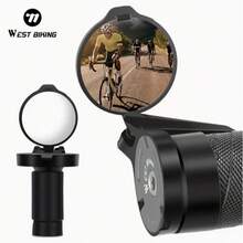 2pcs/Set Bicycle Rearview Mirrors With Wide Angle Convex Lens, 360 Degree Rotatable, Foldable Design, Ideal Accessory For Black Bicycles - Multicolor - View 2