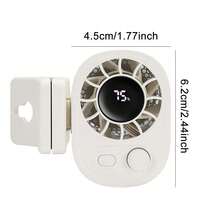 360° Rotation Car Clip On Fan With LED Display, Car Clip On Fans, 100 Speeds Adjustable, USB Rechargeable, Portable Clip On Fan, For Home, Office, Cars And Camping, Car Accessories - A - View 5