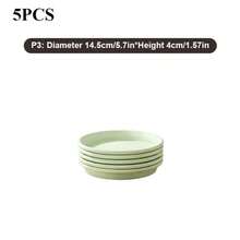 5pcs Round Plastic Flower Pots With Saucers, Leak-Proof Trays For Indoor/Outdoor Gardening, 5/6/7/8/9/11/12 Inch Sizes Available, Durable Anti-Scratch, Easy To Clean, Space-Saving, Can Also Be Used As Bird Bath Or Drip Tray, Suitable For Flower, Grass And Plant Care Enthusiasts - A - View 14