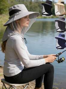 男士防蚊帽、钓鱼帽、防护面罩、防晒、透气网眼面罩、夜钓防虫帽、女士防蜂帽、新款夏季款式、防晒遮阳帽、时尚户外男士遮阳帽 - A - 查看 2