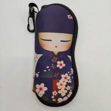 Eyeglasses Storage Bag, Kimono Girl Printed Eyeglasses Case, Portable Eyewear Storage Box, Suitable For Women's Gifts And Daily Eyeglasses Storage - Multicolor - View 10