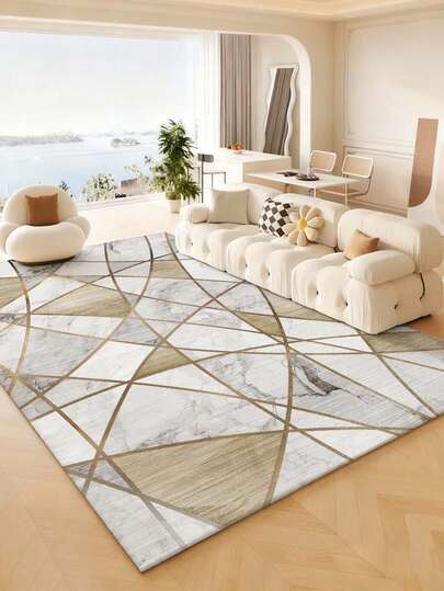 1pc Fresh & Fashionable Indoor Decorative Rug, New Faux Wool Material Indoor Carpet, Living Room Rug, Sofa Rug, Bedroom Rug, Bedside Anti-Slip Mat, Dining Room & Kitchen Rug, Office Chair Pad, Entryway Doormat, Outdoor Picnic Mat, Outdoor Camping Blanket