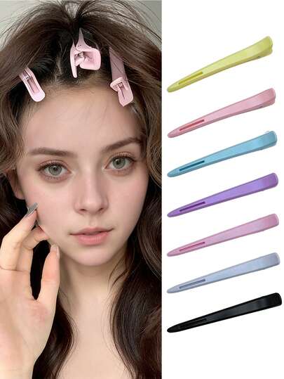 Bộ 7/14 kẹp tóc nữ ngẫu nhiên, nhiều màu sắc, kiểu dáng thời trang và đơn giản, được thiết kế để dùng khi rửa mặt và trang điểm, trong các tiệm làm tóc, thích hợp để giữ gọn tóc mái và tóc gãy, phụ kiện tóc dự phòng trong phòng tắm, phụ kiện tóc nữ, quà tặng được đề xuất.