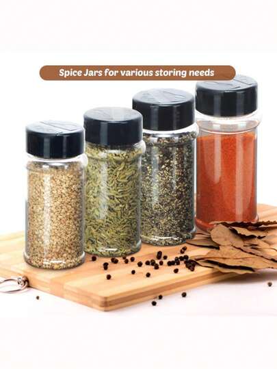 1个蝴蝶盖调料罐，塑料胡椒粉调味瓶，烧烤金箔粉末摇瓶调味容器