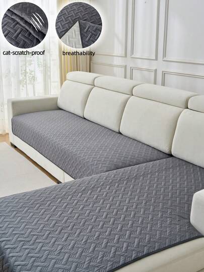1 chiếc vỏ đệm sofa nhung màu trơn, kiểu dáng tối giản hiện đại, bảo vệ ghế sofa bốn mùa, chống trượt, chống bụi, có thể giặt máy, bền, phù hợp với sofa 1-4 chỗ ngồi, sofa hình chữ L.