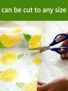 1 Roll Of Transparent Lemon Style Drawer Pad, Cabinet Liner, Shelf Anti Slip Pad. Suitable For Kitchen Cabinets, Shelves, Desk Bookcases, And Refrigerator Liners. EVA Material Is Waterproof And Dustproof, Washable And Easy To Clean, Non Adhesive And Reusable. - View 4