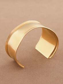 SUPBORA 1 chiếc vòng tay bằng thép không gỉ thời trang, kiểu dáng cong độc đáo, trơn nhẵn, phù hợp cho nữ. - Nhiều màu - Xem 4