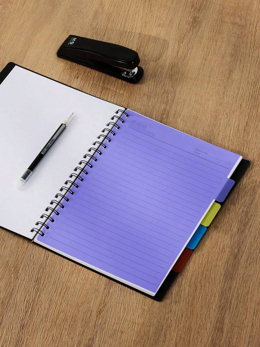 防水蓋螺旋筆記本 - 黑色 - 查看 1