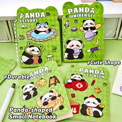 1/2/3/4pcs Panda Mini Notebooks, Cartoon Cute Reward Pocket Notebooks, Lined High-Quality Portable Memo Pads, Suitable For Memo, Note-Taking, Office, Study, Life (Assorted Styles)