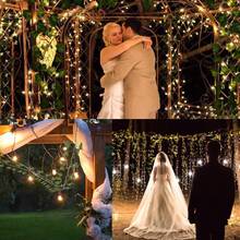 1PC, Solar Powered 100LED Tree Ivy String Lights Outdoor Garden Decorative Lights 8 Modes Fairy Lights Patio Lights Path Lights Landscape Lights Wedding Party Christmas Holiday Decor Lights For Garden Patio Yard Balcony Fence Porch Tree Wedding Party Christmas (Including Battery) - LED String Light - 查看 4