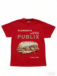 Cozy Publix Shirt, Pub Sub Vintage StyleShirt, Publix Sub Fans, Floridas FavoriteGrocery Store, Florida SupermarketMenswear Top Underwear Tshirt - 紅色 - 查看 1