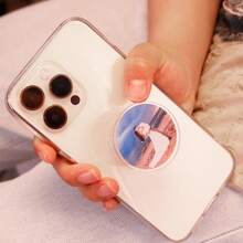 Soporte de teléfono de acrílico personalizado con patrón personalizado, Soporte y agarre de teléfono con cara de bebé personalizada - transparente - Ver 6