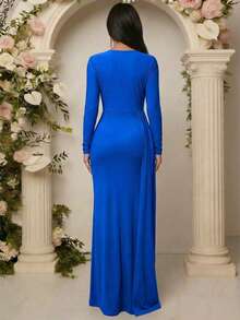 Women Long Dresses - 藍色 - 查看 2