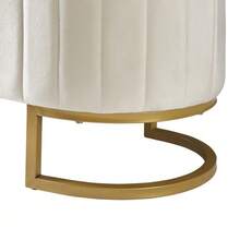 Sofa Cover And Footstool With Storage 120 X 40 Cm, Upholstered Footstool With Storage Space, Sofa Bench, Beige Velvet Fabric - 米色 - 查看 9
