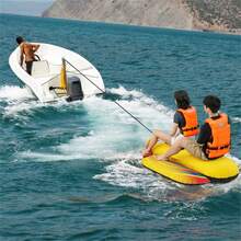 Yellow Inflatable Towable Tube Banana Boat For Boating,Inflatable Boat, Inflatable Floating Object, Rubber Boat - Yellow - View 7