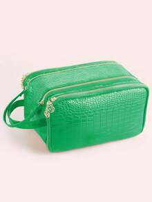 Túi đựng mỹ phẩm đa năng dành cho chuyên viên trang điểm, túi đựng đồ vệ sinh cá nhân du lịch dung tích lớn, túi đựng đồ di động bằng da PU chống thấm nước. - Nhiều màu - Xem 13