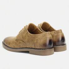 Men's Business Casual Shoes, Soft Sole Comfortable Walking Shoes For Commuting And Daily Wear, Formal Office Fashion Footwear - Ginger - View 9