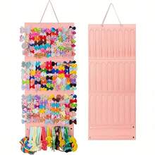 Caixa Organizadora Dobrável para Acessórios de Cabelo (1 unidade) - Bolsa Organizadora de Parede com Vários Compartimentos, Ideal para Guardar Presilhas, Tiaras e Laços. Organizadora e prática para sua casa. Ganchos para Presilhas de Cabelo. Bolsa de grande capacidade para pendurar acessórios de cabelo, perfeita para meninas e mulheres. Ajuda a manter sua coleção organizada e evita que os acessórios se percam ou se enrolem. Durável e compacta, comporta 18 estilos diferentes. - Multicolorido - Ver 1