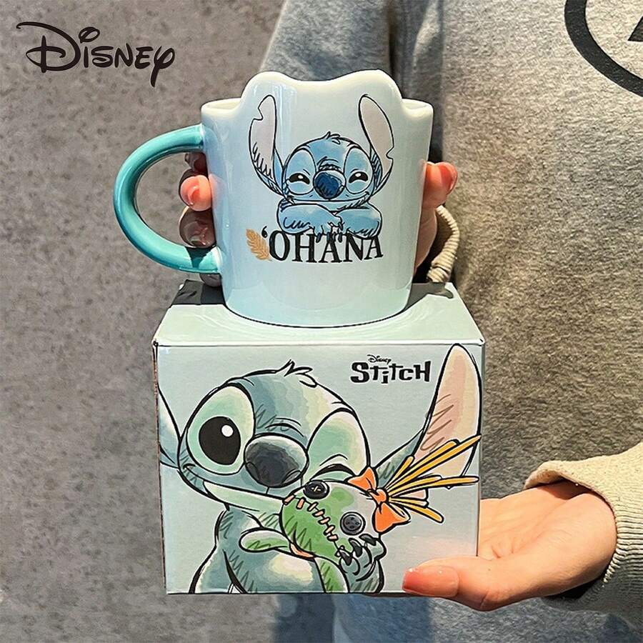 Disney 官方正品史迪奇陶瓷杯，创意史迪奇马克杯，咖啡杯，家用水杯