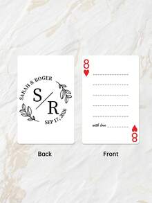 Personalized Wedding Poker Cards,Custom Photo & Text, Personalized Initials & Date Poker Deck With 14 Styles,Perfect For Bridal Party Gifts & Table Decor,Wedding Favors & Table Games,Calendar/Monogram/Photo Styles, Perfect For Wedding Souvenirs - Multicolor - View 10